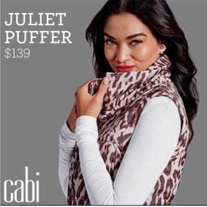 Like New Cabi #3120 Juliet Leopard Print Puffer Vest Women’s Size: S